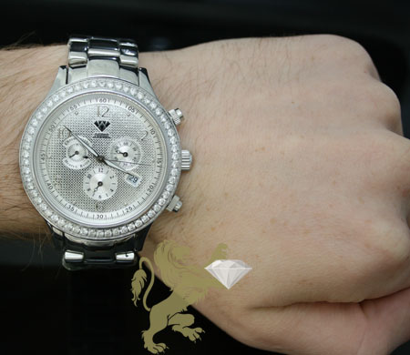 2.45ct mens aqua master genuine round diamond 