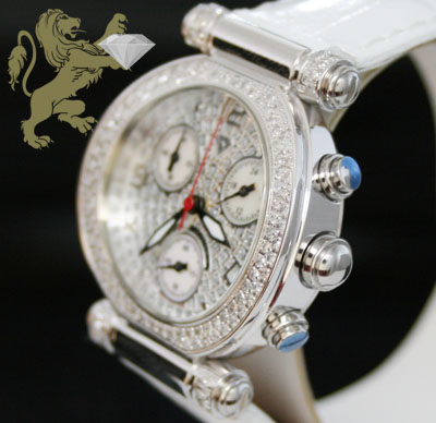 0.85ct ladies aqua master genuine diamond watch 