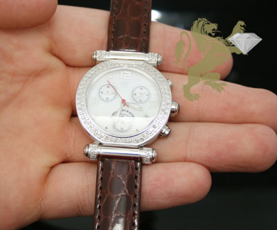 0.85ct ladies aqua master genuine diamond watch 