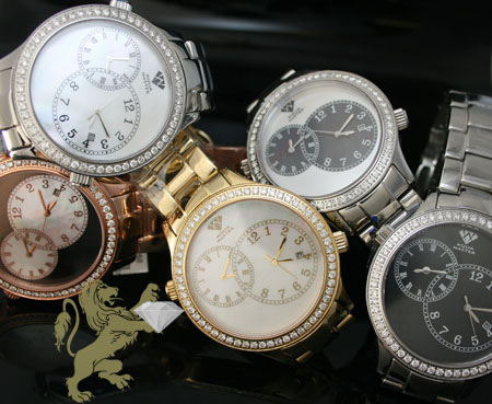 2.45ct aqua master genuine diamond watch