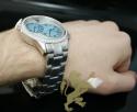 2.45ct aqua master genuine diamond watch 