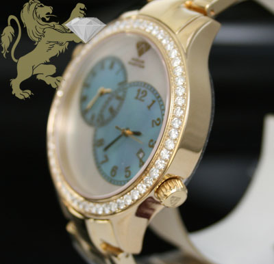 2.45ct aqua master genuine diamond watch 