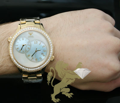 2.45ct aqua master genuine diamond watch 