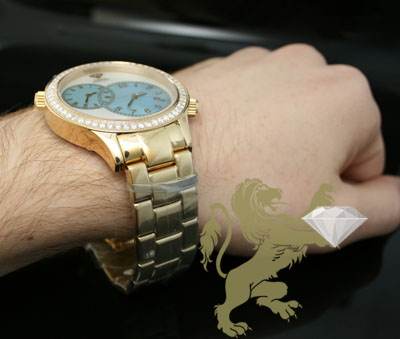 2.45ct aqua master genuine diamond watch 