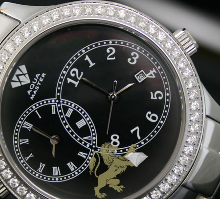 2.45ct mens aqua master genuine round diamond