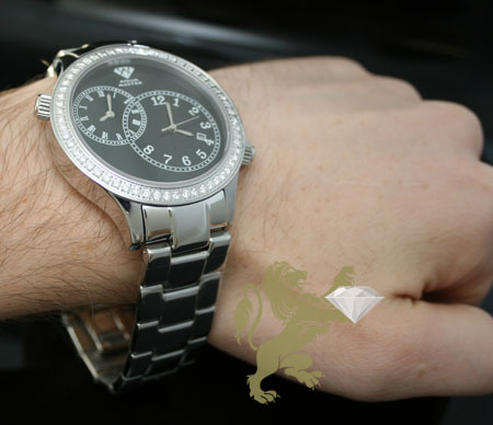 2.45ct mens aqua master genuine round diamond