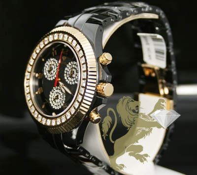 2.85ct mens aqua master genuine diamond watch