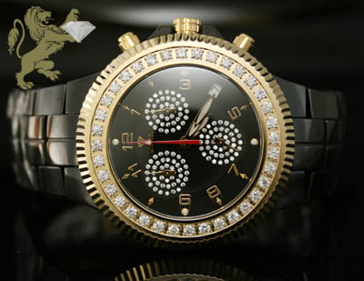 2.85ct mens aqua master genuine diamond watch 