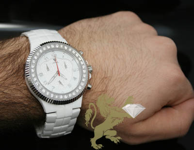 2.85ct mens aqua master genuine diamond watch 