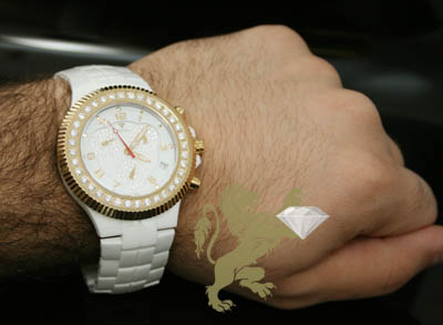 2.85ct mens aqua master genuine diamond watch 