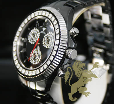 2.85ct mens aqua master genuine diamond watch