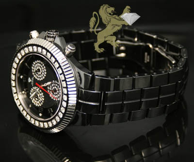 2.85ct mens aqua master genuine diamond watch 
