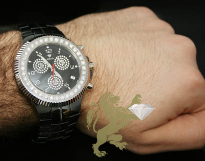 2.85ct mens aqua master genuine diamond watch