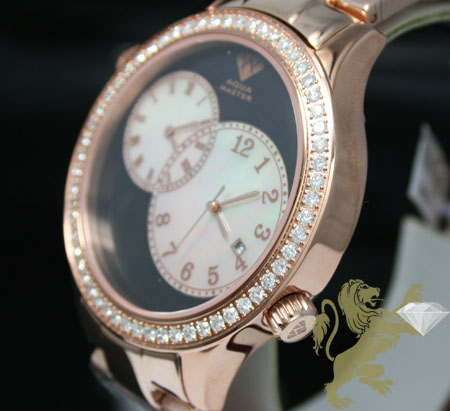 2.45ct mens aqua master genuine round diamond