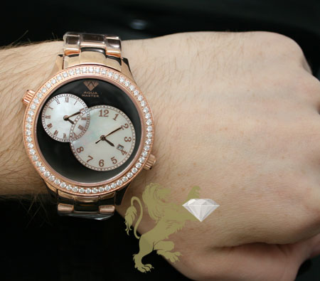 2.45ct mens aqua master genuine round diamond