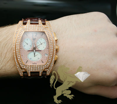 3.50ct aqua master genuine diamond watch 