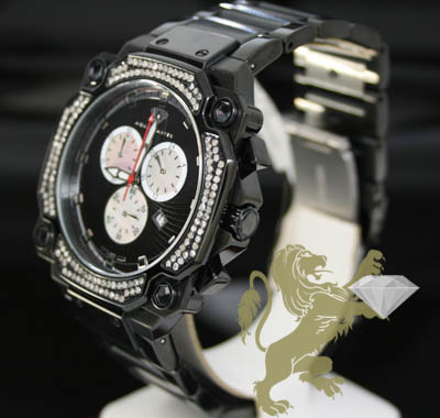 0.75ct mens aqua master genuine diamond 