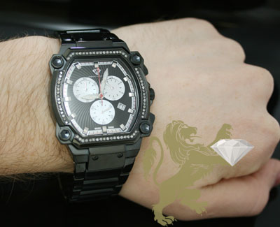 0.75ct mens aqua master genuine diamond 