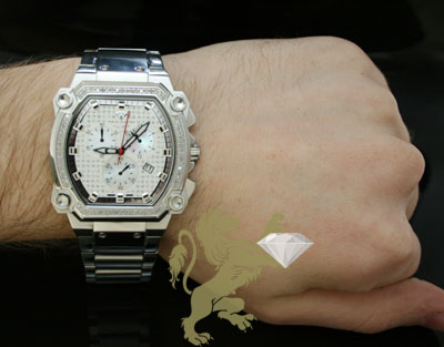 0.75ct mens aqua master genuine diamond