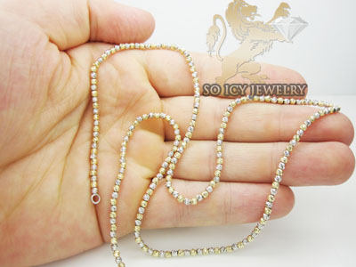 14k two tone gold diamond cut