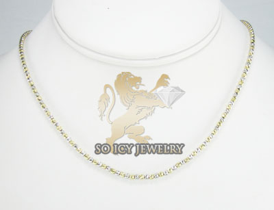 14k two tone gold diamond cut