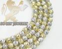14k two tone gold diamond cut 