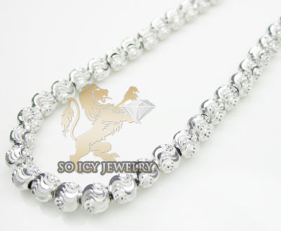 14k white gold diamond cut 