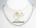 14k white gold diamond cut 