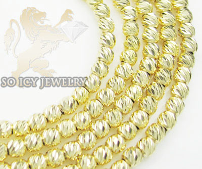 14k yellow gold diamond cut