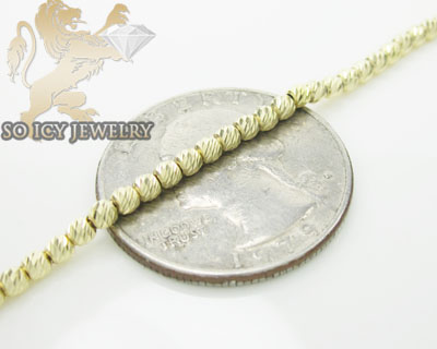 14k yellow gold diamond cut 