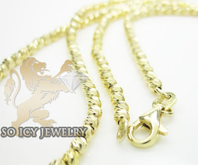 14k yellow gold diamond cut