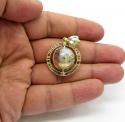10k yellow gold spinning world is yours mini pendant