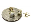 6.50mm 0.75ct 14k yellow, white, rose gold round cluster diamond studs