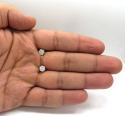6.50mm 0.75ct 14k yellow, white, rose gold round cluster diamond studs