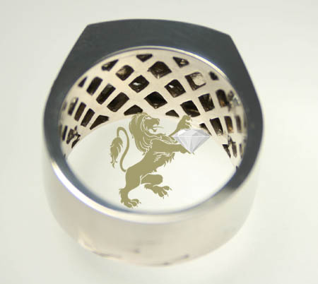 6.20ct mens 14k solid white gold diamond 2 row round solitaire - Image 5