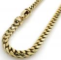 14k yellow gold solid franco link chain 22-30 inch 4.5mm