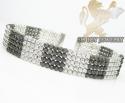 Ladies 14k black & white gold fancy bangle bracelet
