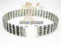 Ladies 14k black & white gold fancy 5 row bangle bracelet