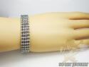 Ladies 14k black & white gold fancy 5 row bangle bracelet