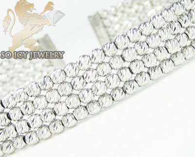 Ladies 14k black & white gold fancy 4 row bangle bracelet - Image 2