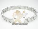 Ladies 14k black & white gold fancy 4 row bangle bracelet