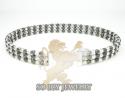 Ladies 14k black & white gold fancy 3 row bangle bracelet