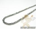 Ladies 14k black gold diamond cut bead necklace 1.8mm 24 inch