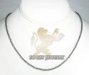 Ladies 14k black gold diamond cut bead necklace 1.8mm 24 inch