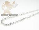 Ladies 14k white gold diamond cut bead necklace 2mm 16-22 inch