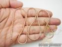 Ladies 14k rose gold diamond cut ball necklace 2mm 16-24 inch