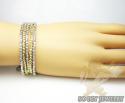 5 row 14k two tone diamond cut bead italian gold bracelet