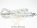 7 row 14k white gold diamond cut bead italian gold bracelet