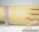 5 row 14k white diamond cut bead italian gold bracelet