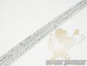3 row 14k white diamond cut bead italian gold bracelet